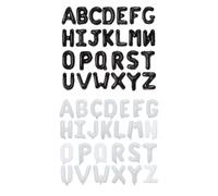 GreatRise 52 globos de 16 pulgadas con letras de la A a la Z Globos de frase personalizada Banner Globo de papel de aluminio, para nombre, boda, cumpleaños, despedida de soltera, baby shower