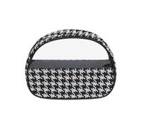 GreatRise Blanco y Negro Bolsa de Cosméticos Mujer Impermeable Bolsa de Maquillaje Bolsa de Viaje Leopardo Maletín de Cosméticos Bolsa de Lavado Bolsas Organizador a Cuadros Portátil Neceser con