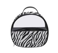 GreatRise Blanco y Negro Bolsa de Cosméticos Mujer Impermeable Bolsa de Maquillaje Bolsa de Viaje Leopardo Maletín de Cosméticos Bolsa de Lavado Bolsas Organizador a Cuadros Portátil Neceser con