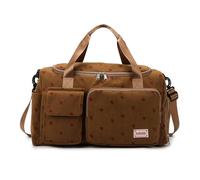 GreatRise Bolsa de deporte de pana para mujer con compartimento húmedo y compartimento para zapatos y correa para el hombro extraíble, equipaje de mano, bolsa de viaje para colgar, diseño de fresas