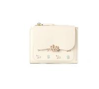 GreatRise Bonita cartera de piel sintética con diseño de flores, monedero pequeño para mujer, en formato corto, mini cartera con cremallera, muchos compartimentos, para mujeres, niños, monedas,