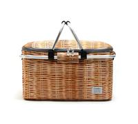 GreatRise Cesta de picnic con aislamiento, diseño de cesta de mimbre, cesta de la compra plegable, 25 l, bolsa isotérmica, bolsa isotérmica, bolsa isotérmica, bolsa de refrigeración, plegable, bolsa