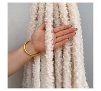 GreatRise Cinta de piel sintética de 3 cm, rizada de piel sintética, cinta decorativa de piel de oveja artificial, borde de felpa para coser, estrecho de piel sintética, para disfraces, manualidades