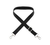 GreatRise Correa de hombro para bolso de 2,5 cm de ancho, correa de nailon para cambiar, correa de hombro ajustable, 75-135 cm, para bolsa de portátil, bolsa de cámara, color negro y plateado