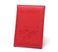 GreatRise Funda de piel sintética para pasaporte y etiqueta de equipaje con placa de dirección, cubierta de protección visual, hebilla ajustable, organizador de pasaporte, etiqueta para documentos de