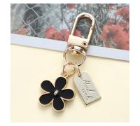 GreatRise Hermosa flor llavero margaritas colgante para niñas damas dulce flora llavero accesorios estéticos para bolsos bolso mochila coche llave decoración negro 10 piezas