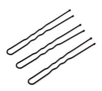 GreatRise Horquillas negras en forma de U, horquillas de metal invisibles, con forma de U para niñas, mujeres, novias, moños, 7 cm, 100 unidades