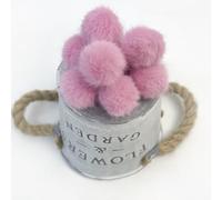 GreatRise Pompón de pelo sintético de 2 a 3 cm para gorros, pompón de piel sintética, pompón para gorros, zapatos, bufandas, bolsos, llaveros, manualidades, creativas, color rosa oscuro, 10 unidades