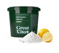 GreatVita - Ácido cítrico en polvo 5 kg ideal para descalcificar, limpiar, limpiar, hornear, cocinar, ácido cítrico monohidrato en polvo, ácido cítrico puro E330, calidad alimentaria, libre de