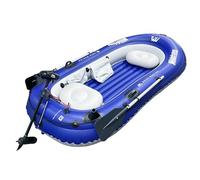 Greatwhite Bote inflable de 283 cm con motor eléctrico de 180 W, 12 V. 2 soportes para cañas de pescar