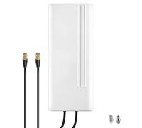Greatzer Antena Exterior 5G 22dBi, 600-6000MHz Direccional Antena 4G LTE Exterior Antena Doble polarización WiFi Antenne MIMO SMA / 2 x TS9, para Router 4G 5G,2 x Cable 10m de Bajas Pérdidas