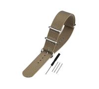 GREB Correa de reloj acanalada de 18-22 mm Correa de reloj militar de nailon resistente Correa de reloj vintage Correa de reloj de tela balística tejida,Rubio,18mm