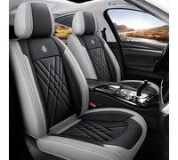 GREB Fundas Asientos Coche para Dodge Charger 2000 2001 2002 2003 2004 2005-2022 2023 2024 2025, Cuero Impermeable Antideslizante Full Set Asiento Protección Fundas Auto,C Black-Gray