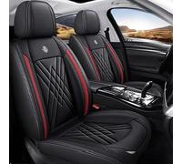 GREB Fundas Asientos Coche para Dodge Viper SRT Viper 2012 2013 2014 2015 2016 2017 2018, Cuero Impermeable Antideslizante Full Set Asiento Protección Fundas Auto,B Black-Red