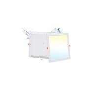 Grebeam Pack 1 Downlight LED Cuadrado 36W 3 Tonos 5000lm Agujero Ø253-263mm | Grebeam LUZ LED Techo 36W Equiv. 350W Halógenos IP44 Ultrafino 30mm de Fondo 3000K/4000K/6000K para Baño y Salón