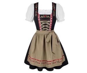 Grebrafan Disfraz Oktoberfest Mujer Tirolesa Costume Halloween Adulto Braun 3X-Large