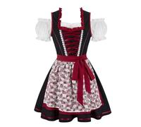 Grebrafan Disfraz Oktoberfest Mujer Tirolesa Costume Halloween Adulto Schwarz Medium