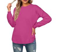 GRECERELLE Suéter de manga larga para mujer, ligero, cuello redondo, suéter casual de punto suave para mujer, XL