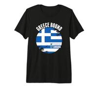 Grecia Bound Country Travel Bandera Griega Vacaciones Viajar Camiseta Premium