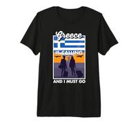 Grecia está Llamando y Debo IR de Viaje a Grecia Camiseta Premium