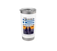 Grecia está llamando y debo ir de viaje a Grecia Vaso térmico de acero inoxidable de doble pared