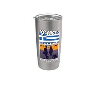 Grecia está llamando y debo ir de viaje a Grecia Vaso térmico de acero inoxidable de doble pared