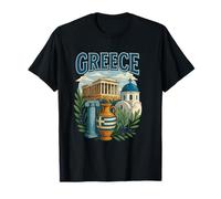 Grecia Partenón Santorini Olive Heritage Art Camiseta