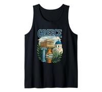 Grecia Partenón Santorini Olive Heritage Art Camiseta sin Mangas