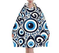 Grecia-Turquía - Manta de franela de gran tamaño con capucha para adultos, sudadera de manga larga con capucha