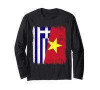 Grecia Vietnam Media Bandera Grecia Vietnamita Historia Manga Larga