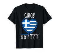 Greece Flag Heart Chios City Camiseta