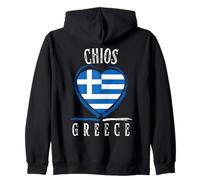 Greece Flag Heart Chios City Sudadera con Capucha