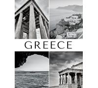 GREECE - Large Stack Decorative Black & White Coffee Table Book: Beautiful Travel Photography-Inspired Interior Design Element for Home/Office Decor (Black & White Visuals)