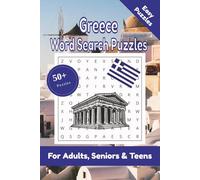 Greece Word Search Puzzle: 50+ Puzzles Word Search Easy to Read about Greece and More | 6x9 inches, 110 pages | Gift for Greece, Countries & Traveling Lover