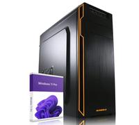 GREED® Basic PC con Intel Celeron G5905 - Ordenador de sombresa + PC rápido para la Oficina y el hogar con 3,9 GHz, 8GB RAM/Memoria - 512GB SSD - DVD+RW - USB3.0 - WLAN, Incl. Windows 11 Pro