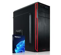 Greed® Multimedia V2 PC con AMD Ryzen 5 5500GT - Ordenador de sobremesa + Home Office con 4,4 GHz, 32 GB RAM/Memoria - 1000 GB SSD - DVD+RW - USB3.1 - Wi-Fi, con Windows 11 Pro