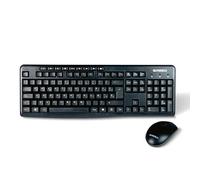 GREED - Set de Teclado + ratón inalámbricos | Radio 2,4 GHz | Distribución QWERTZ | Teclas Multimedia | Keyboard & Mouse - Ordenador | ergonómico & Wireless | numérico de Completo | PC & Portátiles