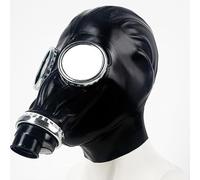 GREEFEI Máscara de Gas Látex Capucha,Goma Máscara Facial Completa Hecha Mano Accesorios Disfraces,Máscara Fiesta Disfraces Halloween M