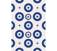 Greek Evil Eye Notebook Journal - 6x9 Lined Protective Symbol Journal | Aesthetic Notebook for Good Vibes, Daily Writing & Reflection | 120 Pages