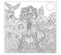 Gr oddess Archetype Writing Journal | Athena: Athena Gr oddess Notebook with Coloring Page Cover | Divination, Self-healing, Manifesting, Archetype, Alter, Shadow Work, Back to School