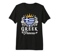 Greek Princess Greece Flag Proud Gr irl Camiseta Premium