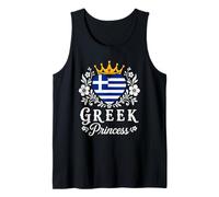 Greek Princess Greece Flag Proud Gr irl Camiseta sin Mangas