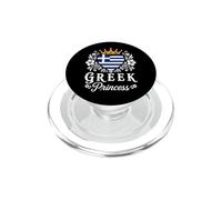 Greek Princess Greece Flag Proud Gr irl PopSockets PopGrip para MagSafe