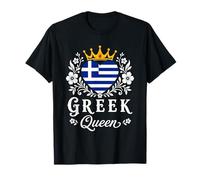 Greek Queen Greece Flag Proud Greek Woman Camiseta