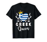 Greek Queen Greece Flag Proud Greek Woman Camiseta