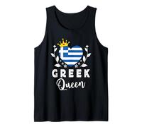 Greek Queen Greece Flag Proud Greek Woman Camiseta sin Mangas