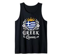 Greek Queen Greece Flag Proud Greek Woman Camiseta sin Mangas