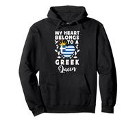 Greek Queen Greek Wife Girlfriend Greece Flag Sudadera con Capucha