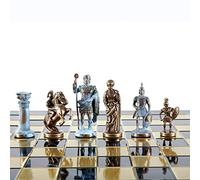 Greek Roman Army Large Chess Set - Blue&Copper - Blue Chess Board