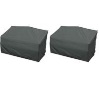 greemotion Funda Protectora para Sofá de jardín Bahia, Cubierta de sofá de Exterior de Poliéster Impermeable, Gris Claro, Aprox. 123 x 110 x 100 cm (Paquete de 2)